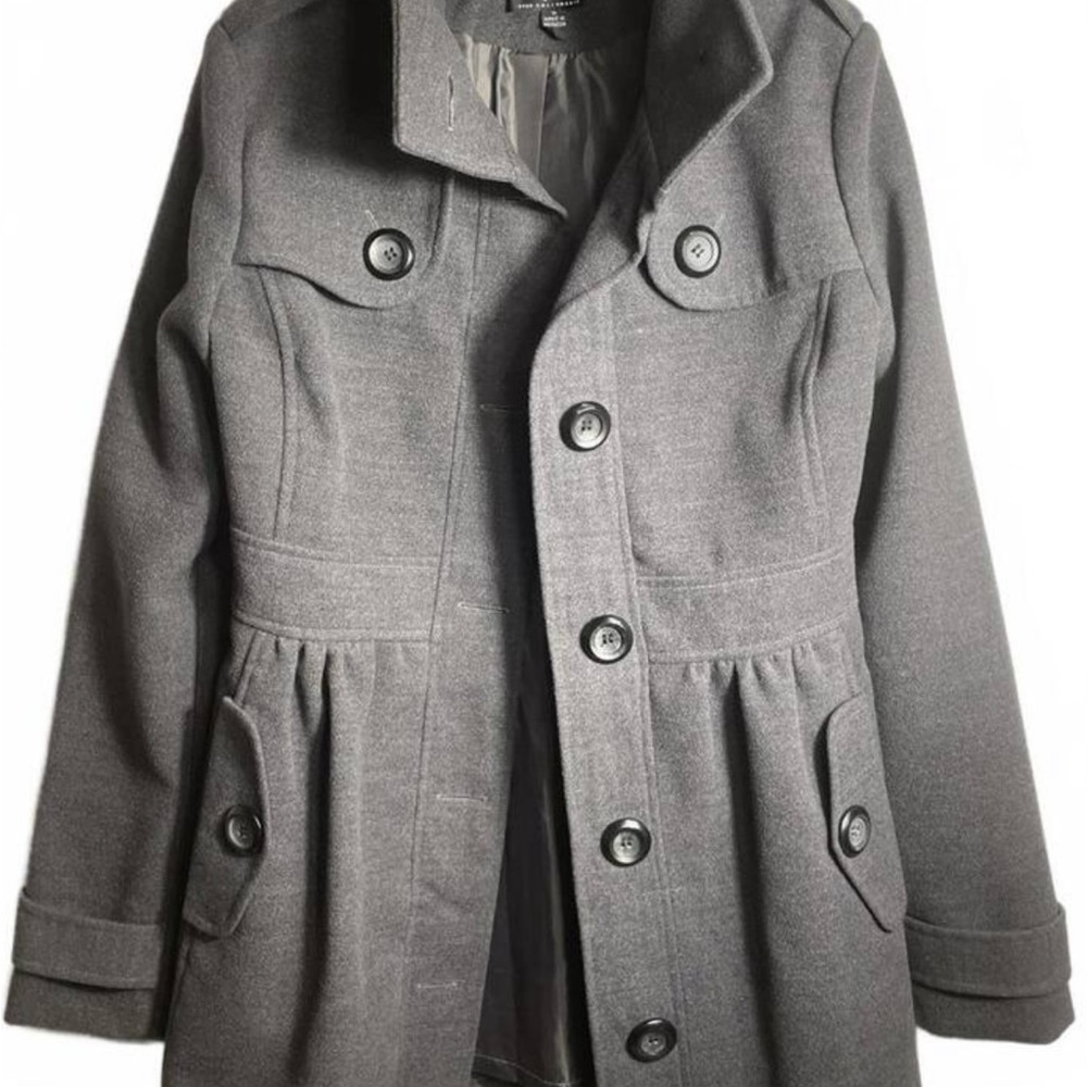 Byer California Junior’s Gray Pea Coat